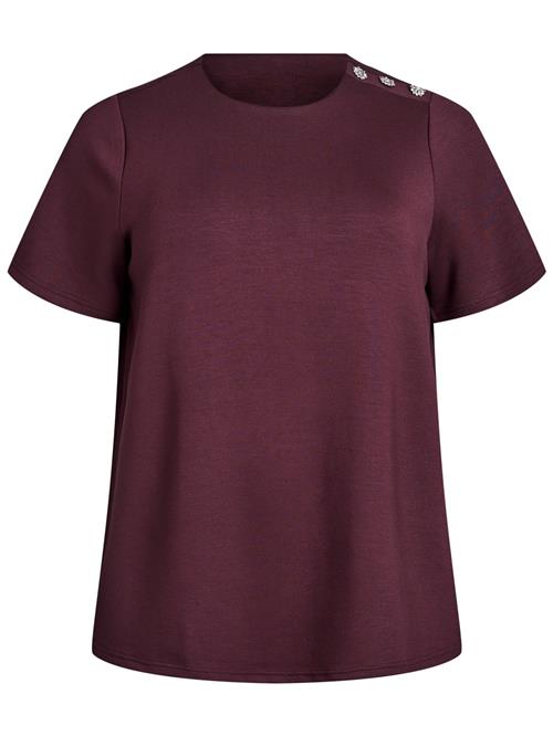 Zizzi Bluse 'Eingrid'  vinrød