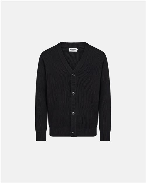 Cardigan med knapper | Bomuld | Sort