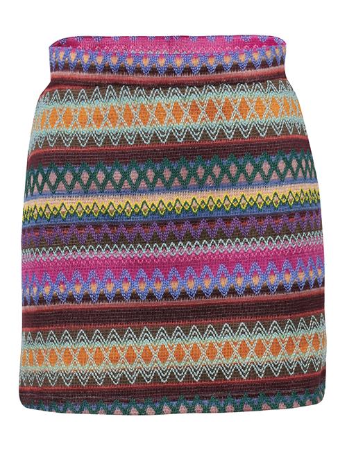 KOROSHI Nederdel  lilla / orange / pink / merlot