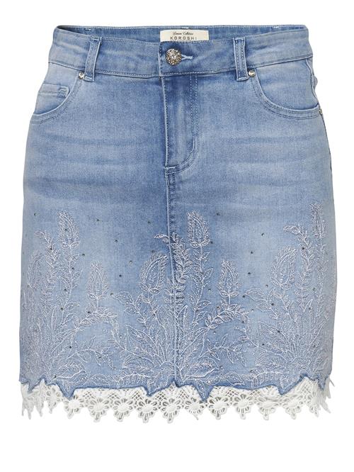 KOROSHI Nederdel  blue denim / hvid