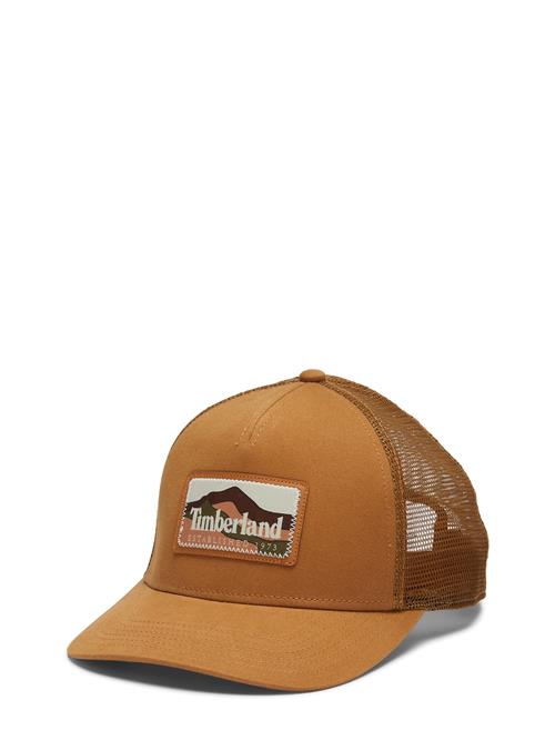 TIMBERLAND Hætte 'Mountain'  cognac / mørkebrun / mørkegrøn / offwhite