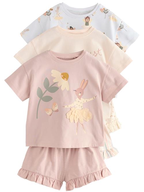 Next Sæt  pastelblå / lysegul / fersken / gammelrosa