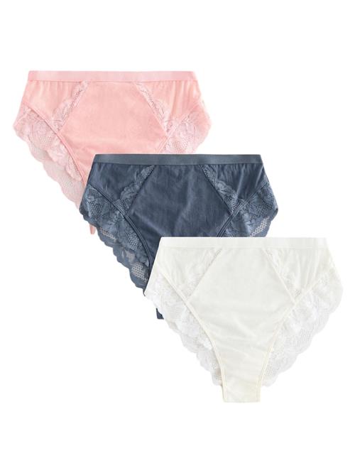 Next Slip  navy / lys pink / hvid
