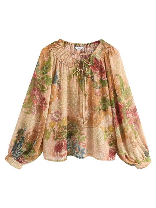Next Bluse  umbra / grøn / orange / rød