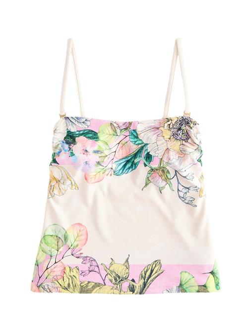 Next Tankini-overdel  pastelgul / æble / blomme / uldhvid
