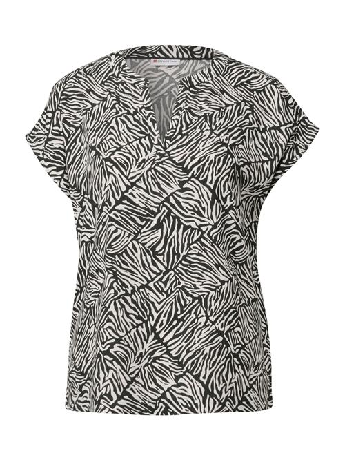 STREET ONE Bluse  sort / hvid