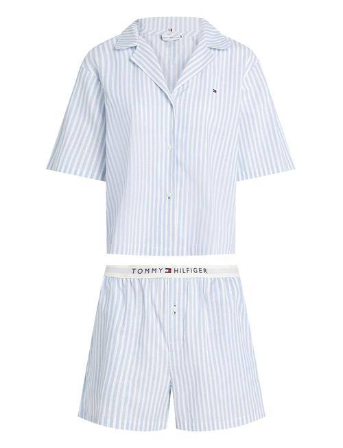 Ss Linen Shirt Short Set Tommy Hilfiger Blue
