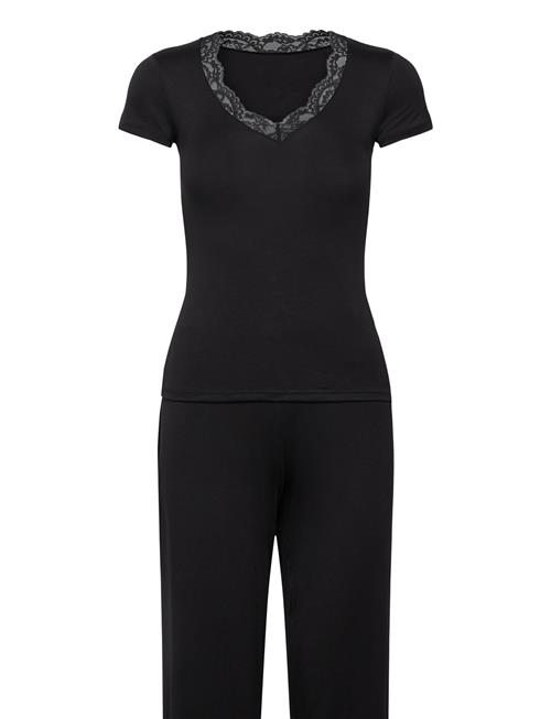 Pj Ss Jersey Lace Nanna Hunkemöller Black