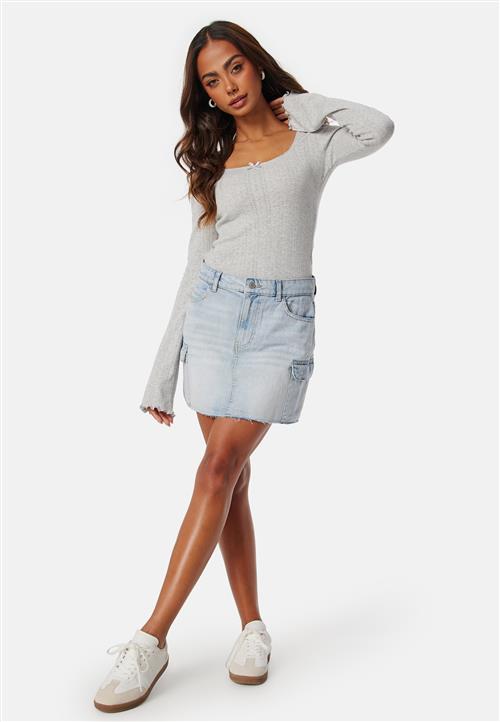 BUBBLEROOM Short Cargo Denim Skirt