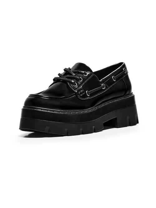 Bershka Snøresko 'NAUTICO CHUNKY'  sort
