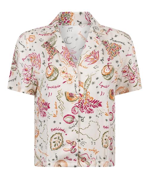 Hunkemöller Soveskorte 'Samba'  oliven / orange / blodrød / hvid