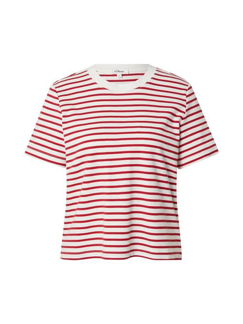 s.Oliver Shirts  cranberry / offwhite