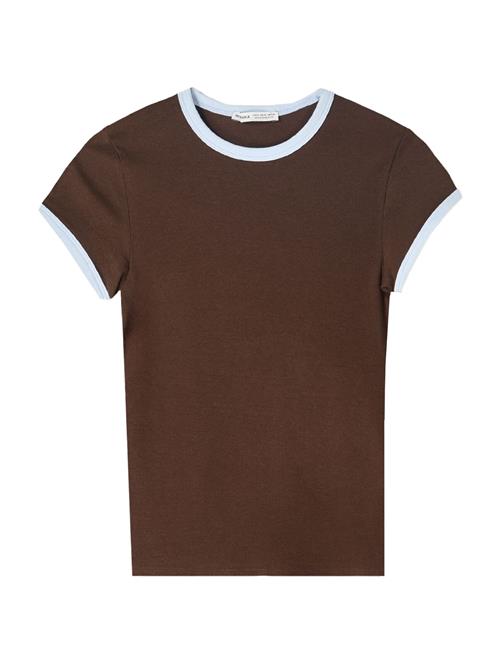 Se Bershka Shirts  choko / hvid ved About You