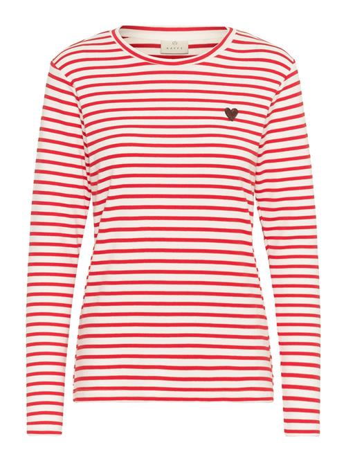 Kaffe Shirts 'Liddy'  brun / rød / hvid
