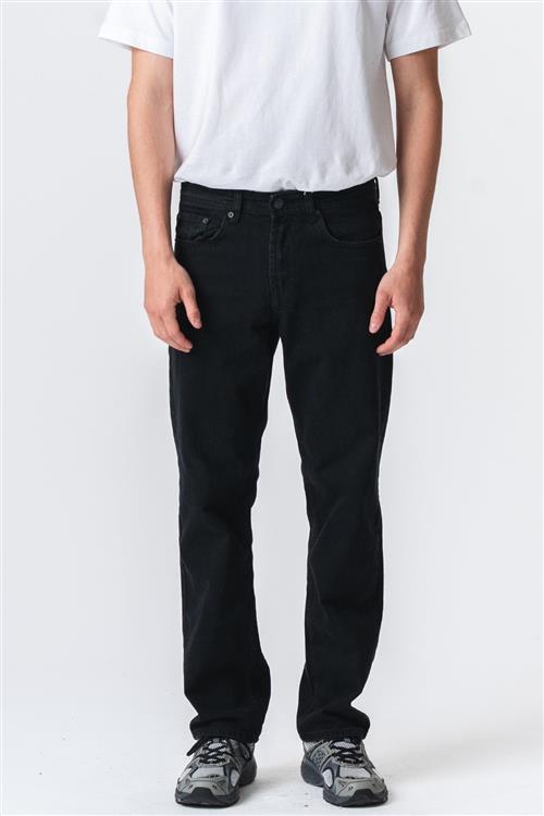 Relaxed Fit Jeans - Solid Black - 33/32 - TeeShoppen
