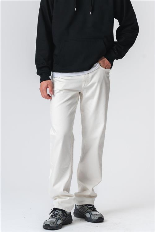 Relaxed Fit Jeans - White Denim - 31/34 - TeeShoppen