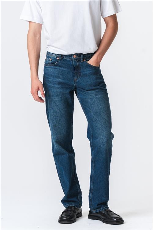 Relaxed Fit Jeans - Dark Blue Denim - 29/34 - TeeShoppen
