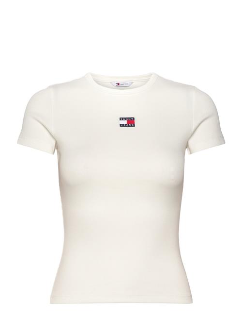 Tjw Slim Badge Rib Tee Tommy Jeans Cream