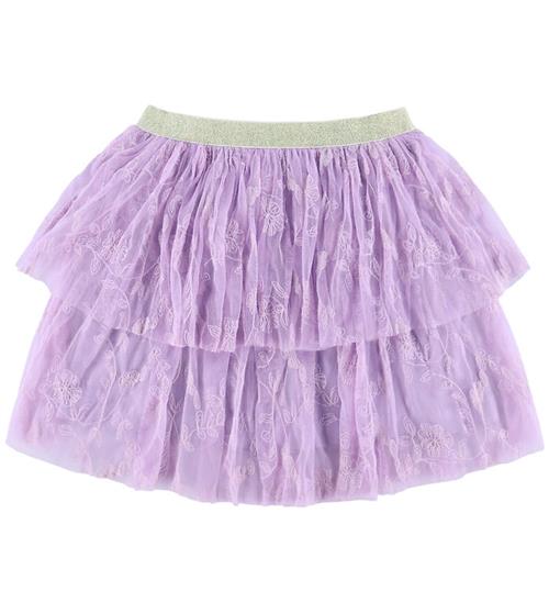 Se Creamie Nederdel - Tyl - Orchid Petal m. Blomster ved KidsWorld
