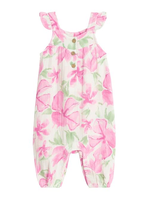 Cool Club Overall  lysegrøn / pink / gammelrosa / naturhvid