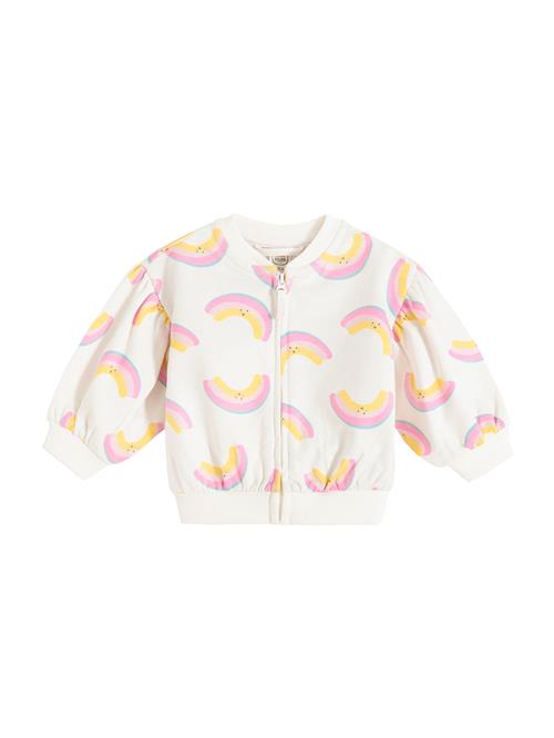 Cool Club Sweatjakke  creme / lilla / orange