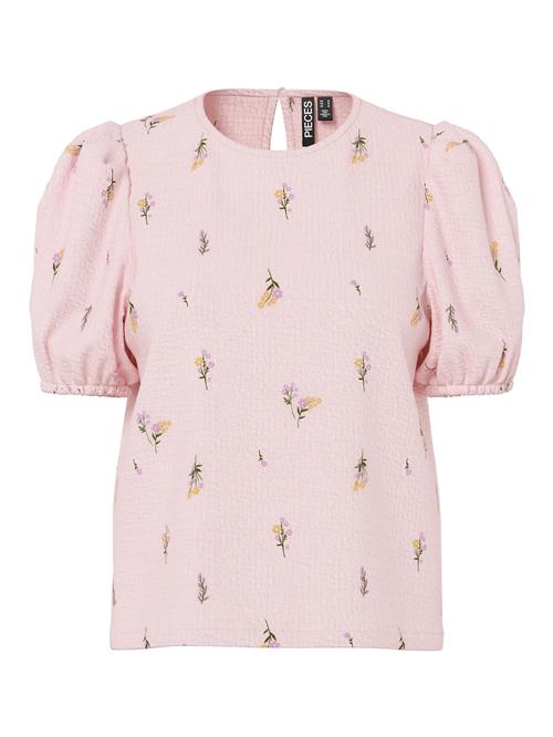 PIECES Bluse 'PCJEO'  gul / grøn / lyselilla / lyserød