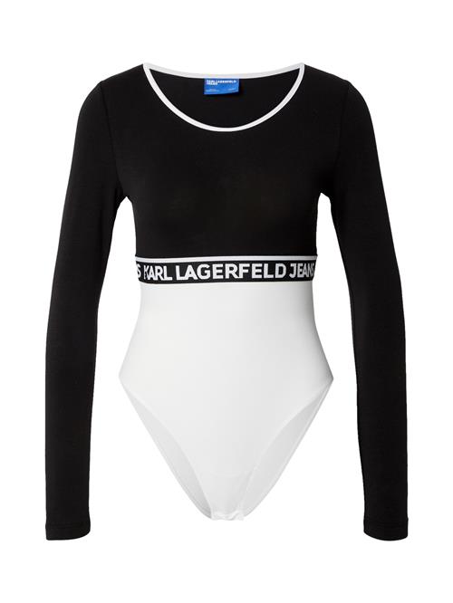 KARL LAGERFELD JEANS Shirtbody  sort / hvid