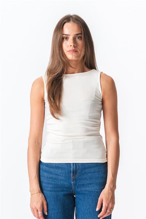 Ellie Top - Hvid - M - TeeShoppen
