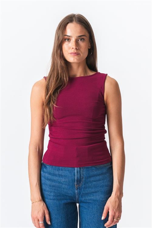 Ellie Top - Bordeaux - L - TeeShoppen