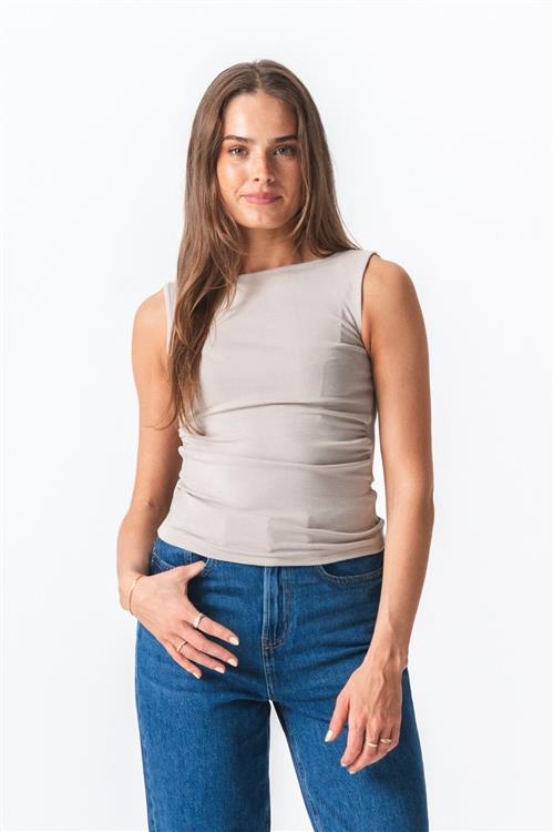 Ellie Top - Grå - M - TeeShoppen