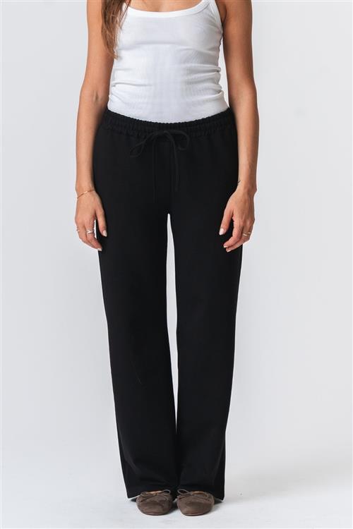 Sweatpants Wide - Sort - L - TeeShoppen