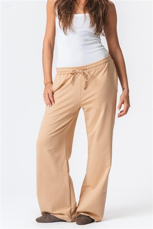 Sweatpants Wide - Sand - M - TeeShoppen