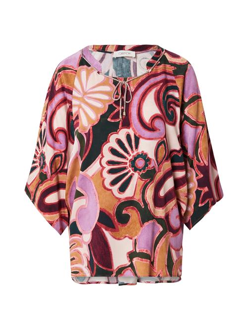 Cartoon Bluse  lilla / lyseorange / rød / sort
