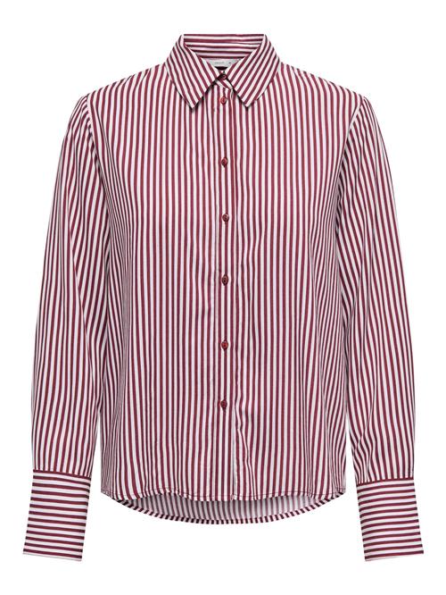 ONLY Bluse 'ONLBerit'  bordeaux / hvid
