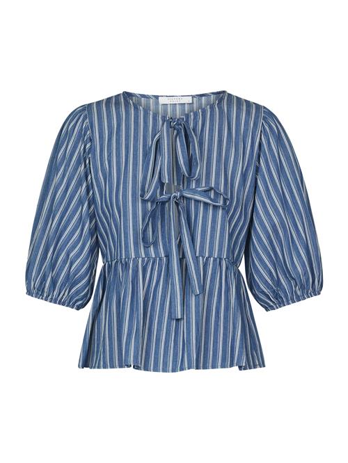 SISTERS POINT Bluse 'NELL'  navy / hvid