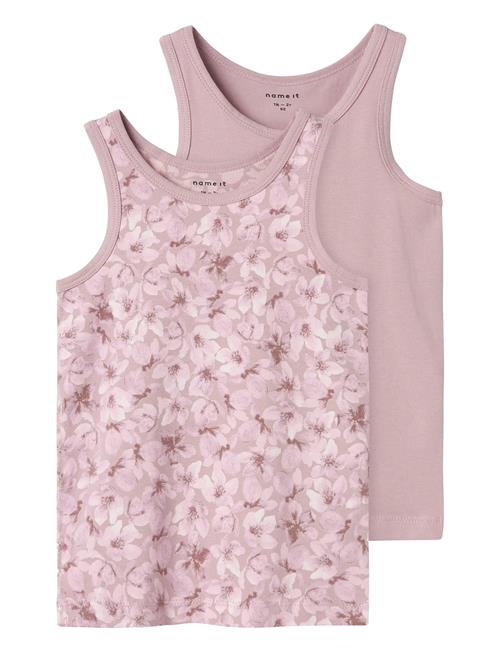 Nmftank Top 2P Mauve Flower Noos Name It Pink