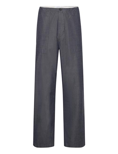 Se Flint Wide Slub Yarn Pants - Gots/V Knowledge Cotton Apparel Grey ved Booztlet