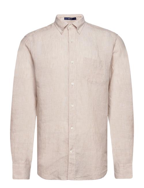 Se Reg Linen Shirt GANT Beige ved Booztlet