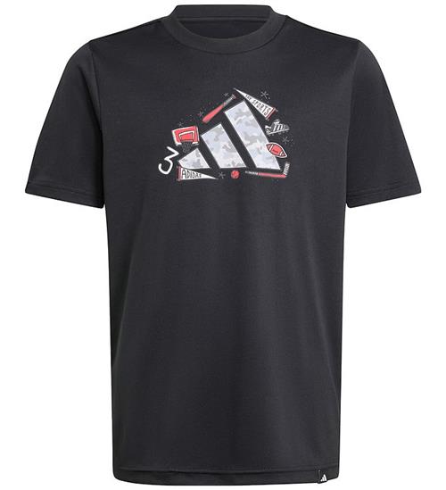 adidas Performance T-shirt - J Camo Train - Black