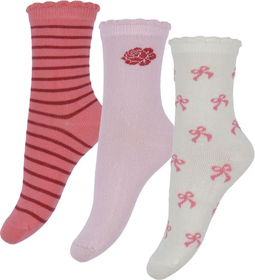 Se Name It Strømper - 3-pak - NmfKimi - Cloud Dancer/Burnished Lila ved KidsWorld