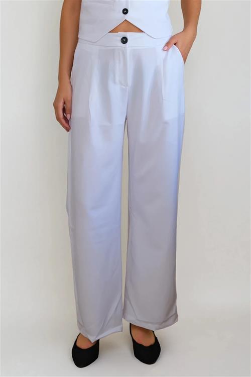 Natalie Pants - Hvid - L - TeeShoppen