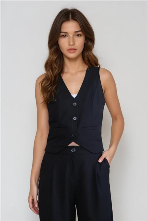 Natalie Vest - Sort - M - TeeShoppen