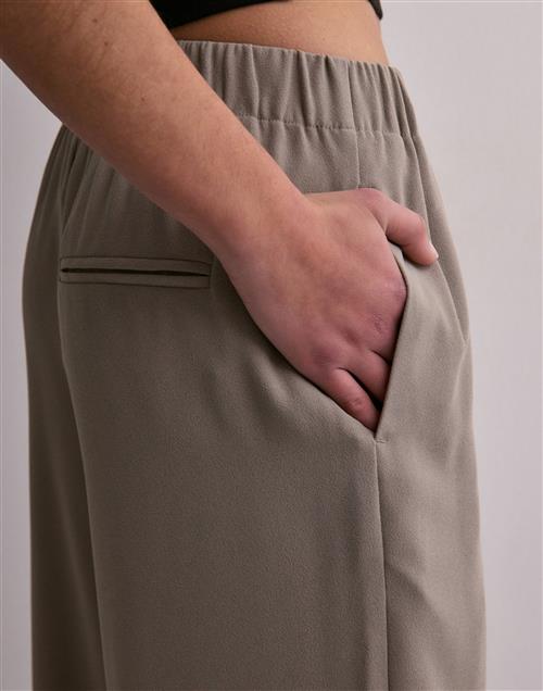 Selected Femme - Beige - Slftinni-Relaxed Mw Wide Pant N Noo
