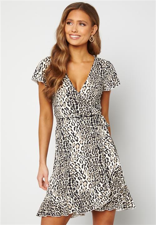 Chiara Forthi Sonnet wrap mini flounce dress