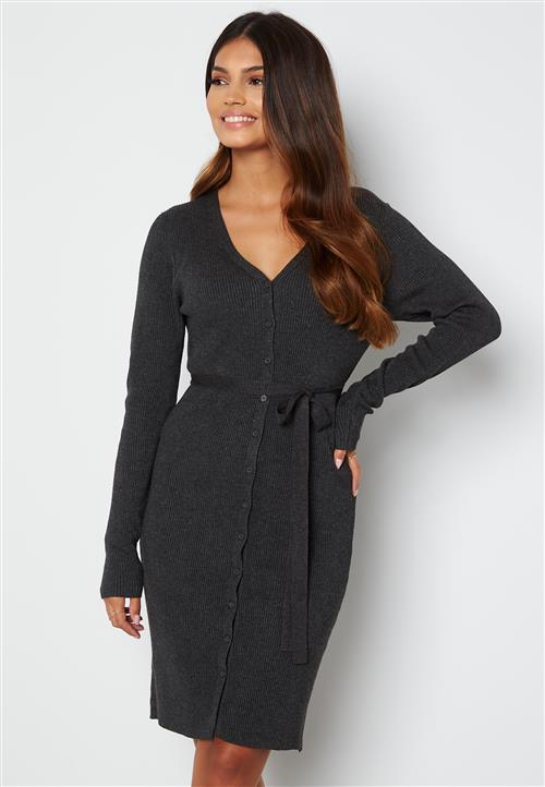 Pieces French LS V-Neck Knit Dress