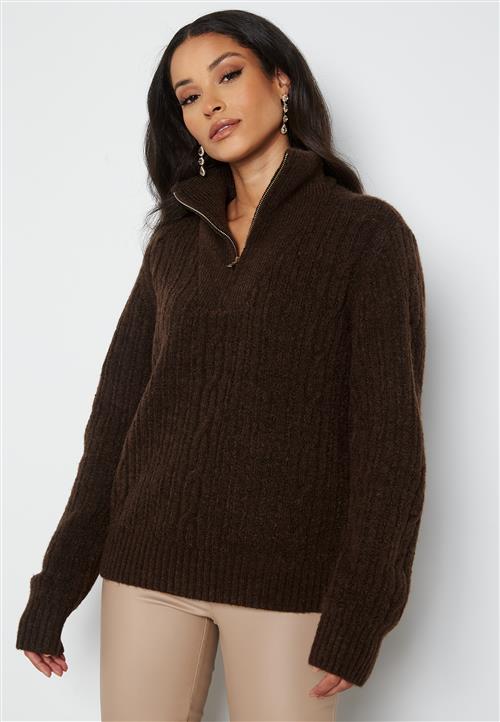 BUBBLEROOM Nadja knitted zip sweater