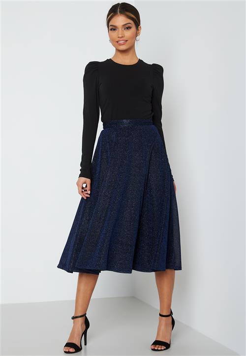 Goddiva Glitter Midi Skirt