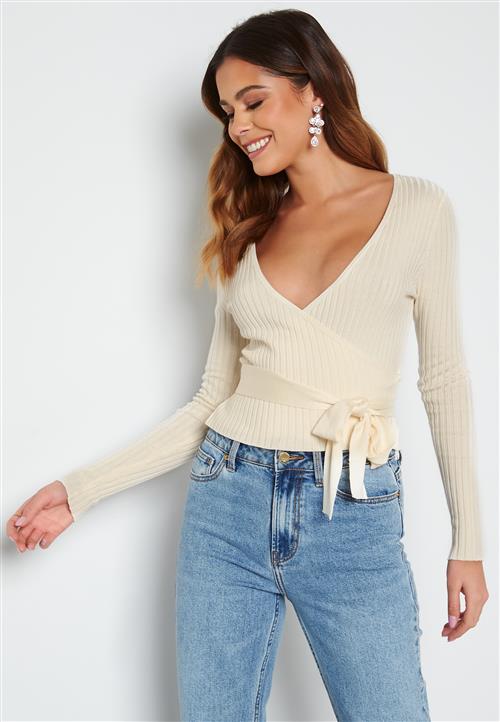 BUBBLEROOM Enea knitted wrap top