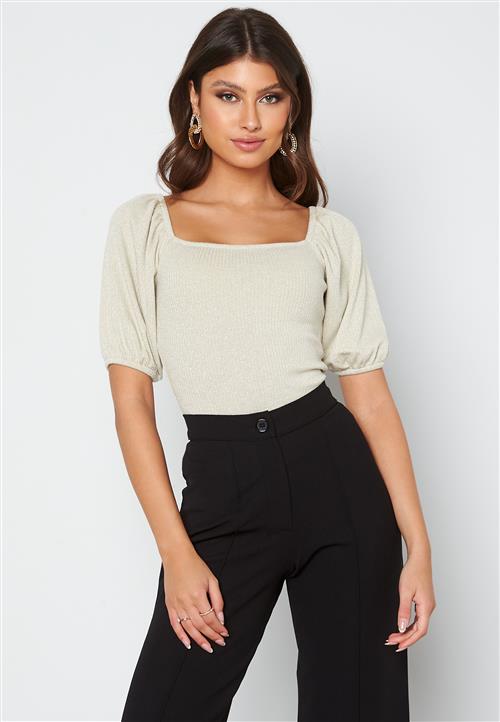 BUBBLEROOM Marlowe puff sleeve sparkling top