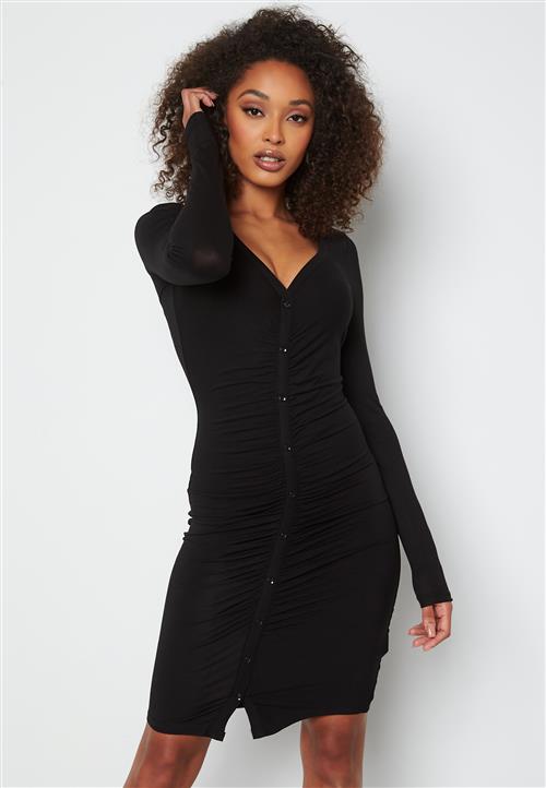 BUBBLEROOM Larissa ruched button dress